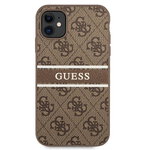 Guess nakładka do iPhone 11 GUHCN614GDBR brązowe hard case 4G Stripe