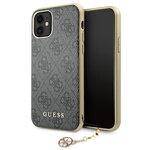 Guess nakładka do iPhone 11 GUHCN61GF4GGR szara hard case 4G Charms Collection