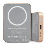 Guess power bank indukcyjny GUPBMSVSLG 5W złoty 3000mAh MagSafe