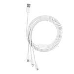 Baseus kabel 3w1 Superior USB - Lightning + USB-C + microUSB 1,5 m 3,5A biały