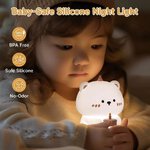 Lampka nocna Urodzinowy Miś Art Deco dotykowy