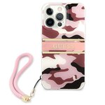 Guess nakładka do iPhone 13 Pro / 13 6,1" GUHCP13LKCABPI różowy hard case Camo Strap Collection