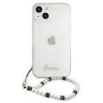 Guess nakładka do iPhone 13 Pro / 13 6,1" GUHCP13LKPSWH przeźroczysta hard case White Pearl