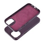 Leather Mag Cover kompatybilne z MagSafe do IPHONE 15 ciemny fioletowy