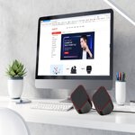 HAVIT głośniki komputerowe 2.0 HV-SK473 czarno-czerwone