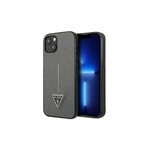 Guess nakładka do iPhone 13 6,1" GUHCP13MPSATLG hardcase Saffiano PU Triangle srebrna