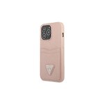 Guess nakładka dla IPhone 13 Pro 6,1" GUHCP13LPSATPP hard case różowa Saffiano Double Card Triangle