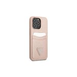 Guess nakładka dla IPhone 13 Pro 6,1" GUHCP13LPSATPP hard case różowa Saffiano Double Card Triangle