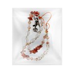 Zawieszka HAPPY do telefonu / dugo sznura 44cm (22cm w ptli) / na rk - pomaraczowy
