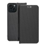 Kabura LUNA Book Carbon do IPHONE 15 czarny