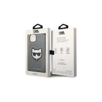 Karl Lagerfeld nakładka do iPhone 14 Pro Max 6,7" KLHCP14XSAPCHG srebrna PU Saffiano case with Choupette Head Patch