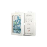 Guess nakładka do iPhone 14 6,1" GUHCP14SLFLSN zielona hardcase Flower Liquid Glitter