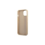Guess nakładka do iPhone 14 6,1" GUHCP14SPSATLE beżowa HC Saffiano PU Triangle