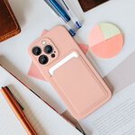 Futerał CARD CASE do IPHONE 13 Pro Max różowy