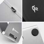 FORCELL F-ENERGY Flip Charge Qi2 15W ładowarka indukcyjna kompatybilna z MagSafe srebrny