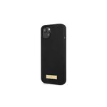 Guess nakładka do iPhone 13 Pro Max 6,7" GUHMP13XSPLK czarna hard case Silicone Logo Plate MagSafe