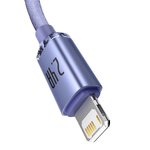Baseus kabel Crystal Shine USB - Lightning 1,2 m 2,4A fioletowy