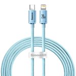 Baseus kabel Crystal Shine USB-C - Lightning 2,0 m 20W jasno-niebieski
