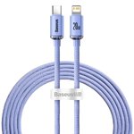 Baseus kabel Crystal Shine USB-C - Lightning 2,0 m 20W fioletowy