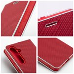 Kabura LUNA Book Carbon do SAMSUNG A21s czerwony