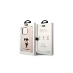 Karl Lagerfeld nakładka do iPhone 14 Pro 6,1" KLHCP14LSNIKBCP różowa hard case Silicone NFT Ikonik