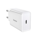 Baseus ładowarka sieciowa Speed Mini PD 20W 1x USB-C biała
