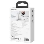 Baseus ładowarka sieciowa Speed Mini PD 20W 1x USB-C biała