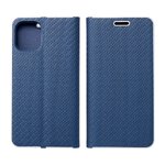 Kabura LUNA Book Carbon do IPHONE 15 niebieski