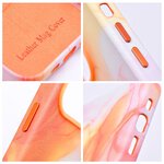 Leather Mag Cover kompatybilne z MagSafe do IPHONE 14 PRO orange splash