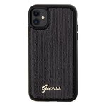 Guess nakładka do iPhone 11 GUHCN61PSFDGSK HC SEQUIN SCRIPT METAL czarna