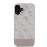 GUESS futerał do IPHONE 16 GUHCP16SG4GLPI (4G PU Bottom Stripe) różowy