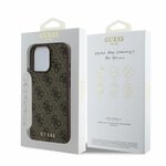 GUESS futerał do IPHONE 16 Pro GUHCP16LG4GFBR (PU 4G Classic) brązowy