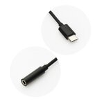 Adapter HF/audio Typ C do Jack 3,5mm czarny
