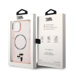 Karl Lagerfeld nakładka do iPhone 14 6,1" KLHMP14SHNKCIP różowa hardcase Magsafe IML NFT K&C