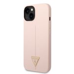 Guess nakładka do iPhone 14 6,1" GUHCP14SSLTGP różowa hardcase Silicone Line & Triangle