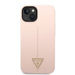 Guess nakładka do iPhone 14 6,1" GUHCP14SSLTGP różowa hardcase Silicone Line & Triangle