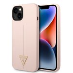 Guess nakładka do iPhone 14 6,1" GUHCP14SSLTGP różowa hardcase Silicone Line & Triangle