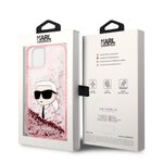 Karl Lagerfeld nakładka do iPhone 14 6,1" KLHCP14SLNKHCP różowa hardcase Liquid Glitter NFT Karl's Head