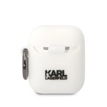 Karl Lagerfeld etui do Airpods 1 / 2 KLA2RUNIKH białe 3D Silicone NFT Karl