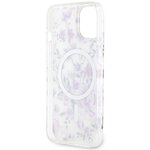 Guess nakładka do iPhone 14 6,1" GUHMP14SHCFWST transparentna hardcase Magsafe IML Flower