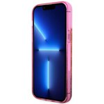 Guess nakładka do iPhone 14 Pro 6,1" GUHCP14LLC4PSGP różowa hardcase Liquid Glitter 4G Translucent
