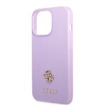 Guess nakładka do iPhone 13 / 13 Pro 6,1" GUHCP13LPS4MU purpurowa hardcase Saffiano 4G Small Metal Logo