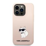 Karl Lagerfeld nakładka do iPhone 14 Pro 6,1" KLHCP14LSNCHBCP różowa hardcase Silicone Choupette