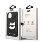 Karl Lagerfeld nakładka do iPhone 14 Plus 6,7" KLHCP14MG2CPK czarna hardcase Glitter Choupette Patch