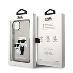 Karl Lagerfeld nakładka do iPhone 14 Plus 6,7" KLHCP14MHNKCTGK czarna hardcase Gliter Karl&Choupette