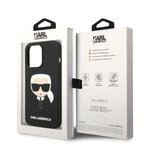 Karl Lagerfeld nakładka do iPhone 14 Pro 6,1" KLHMP14LSLKHBK czarna hardcase Silicone Karl`s Head Magsafe