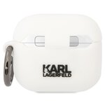 Karl Lagerfeld etui do Airpods 3 KLACA3SILKCW białe Silicone Karl & Choupette
