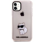 Karl Lagerfeld nakładka do iPhone 11 / XR KLHCN61HNCHTCP różowa hardcase Ikonik Choupette