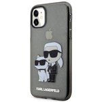 Karl Lagerfeld nakładka do iPhone 11 / XR KLHCN61HNKCTGK czarna hardcase Gliter Karl&Choupette