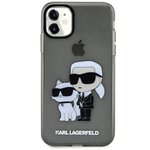 Karl Lagerfeld nakładka do iPhone 11 / XR KLHCN61HNKCTGK czarna hardcase Gliter Karl&Choupette